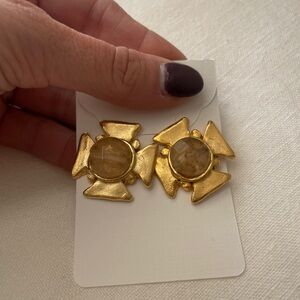 Susan Shaw Gold Statement Earrings